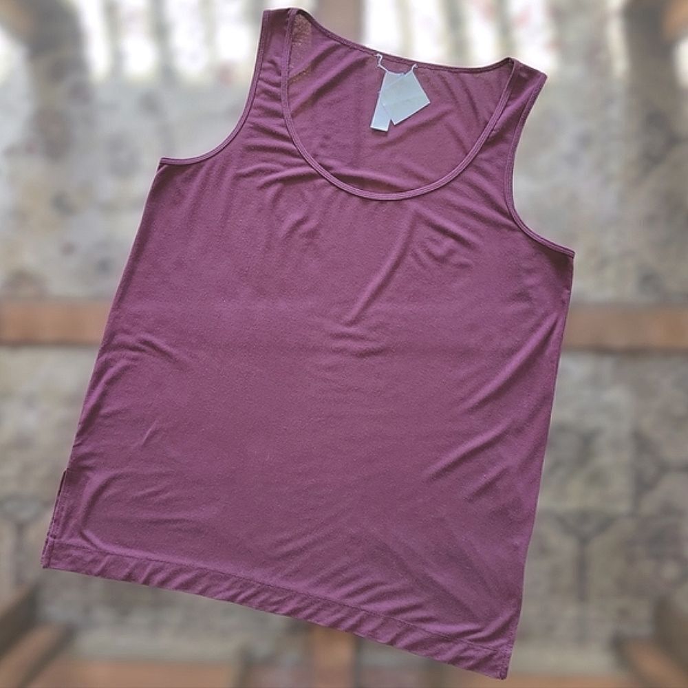 WynneLayers Essential Two-Pack Layering Tanks Woodrose/Burgundy size M - Picture 5 of 16